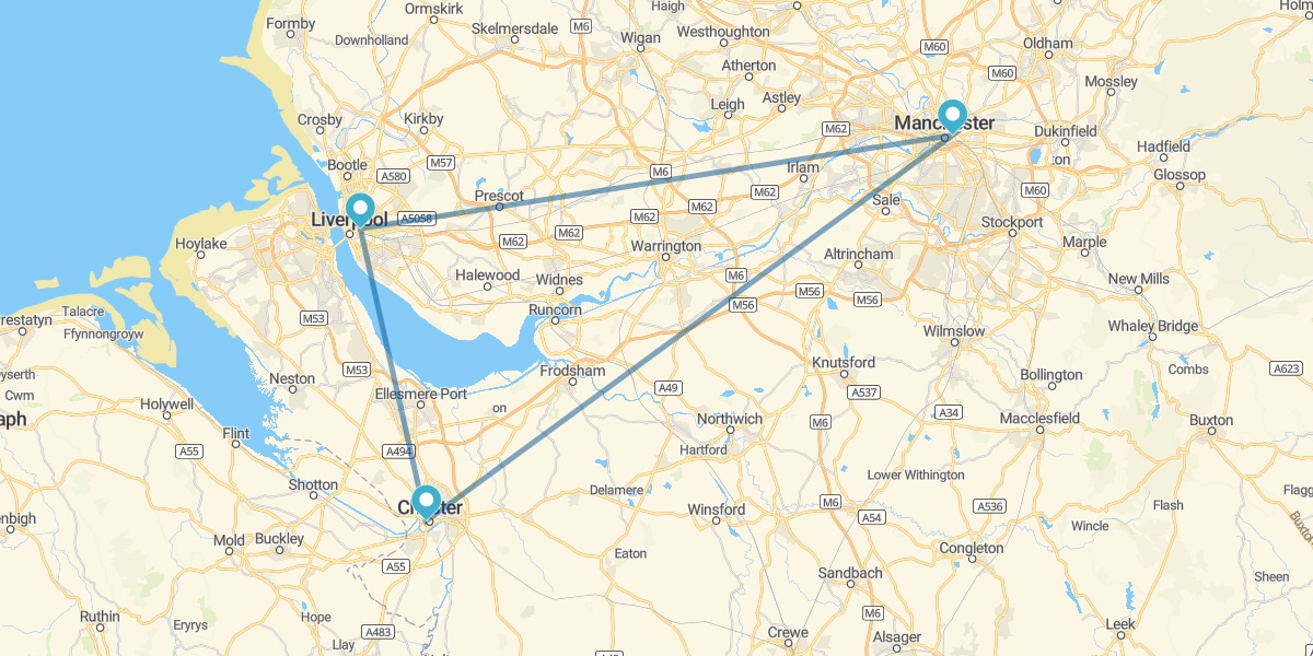 Ruta por Liverpool, Manchester y Chester con la Región de los Lagos