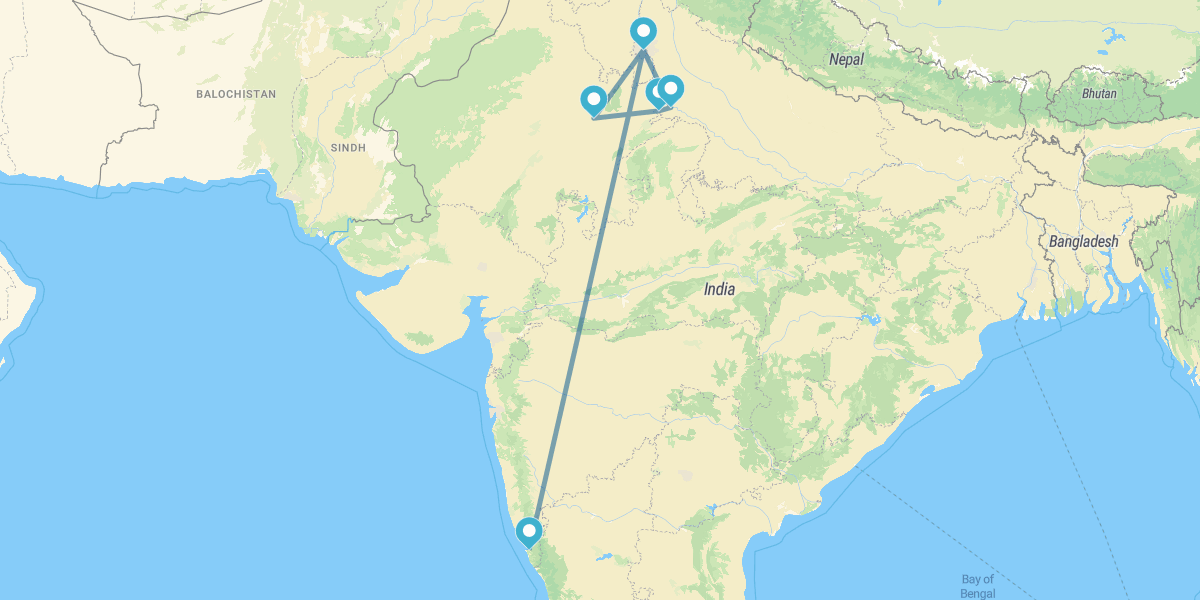 Triángulo Dorado y Goa