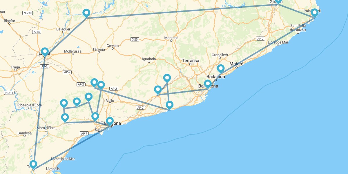 Gran Ruta entre viñedos y modernismo en Cataluña