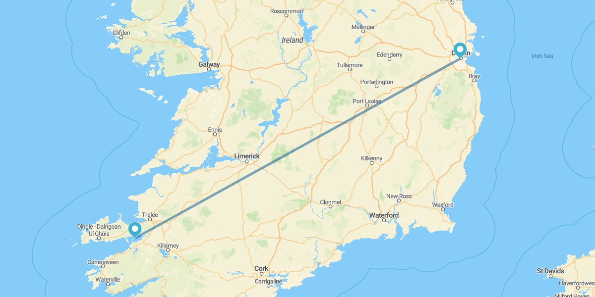 Dublín y Kerry en avión