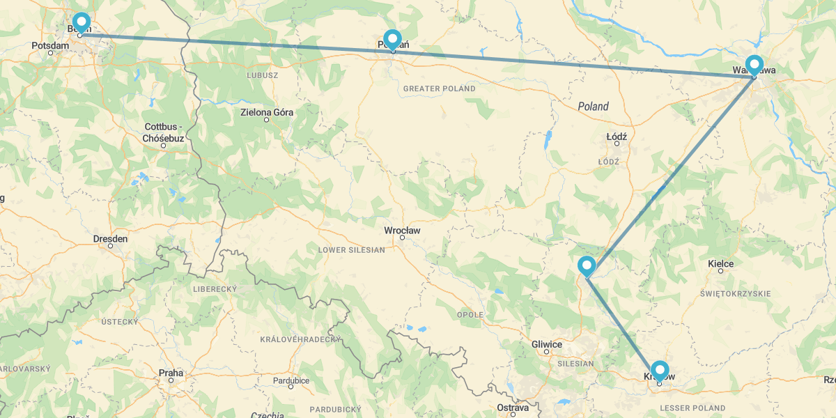 Berlín, Varsovia y Cracovia