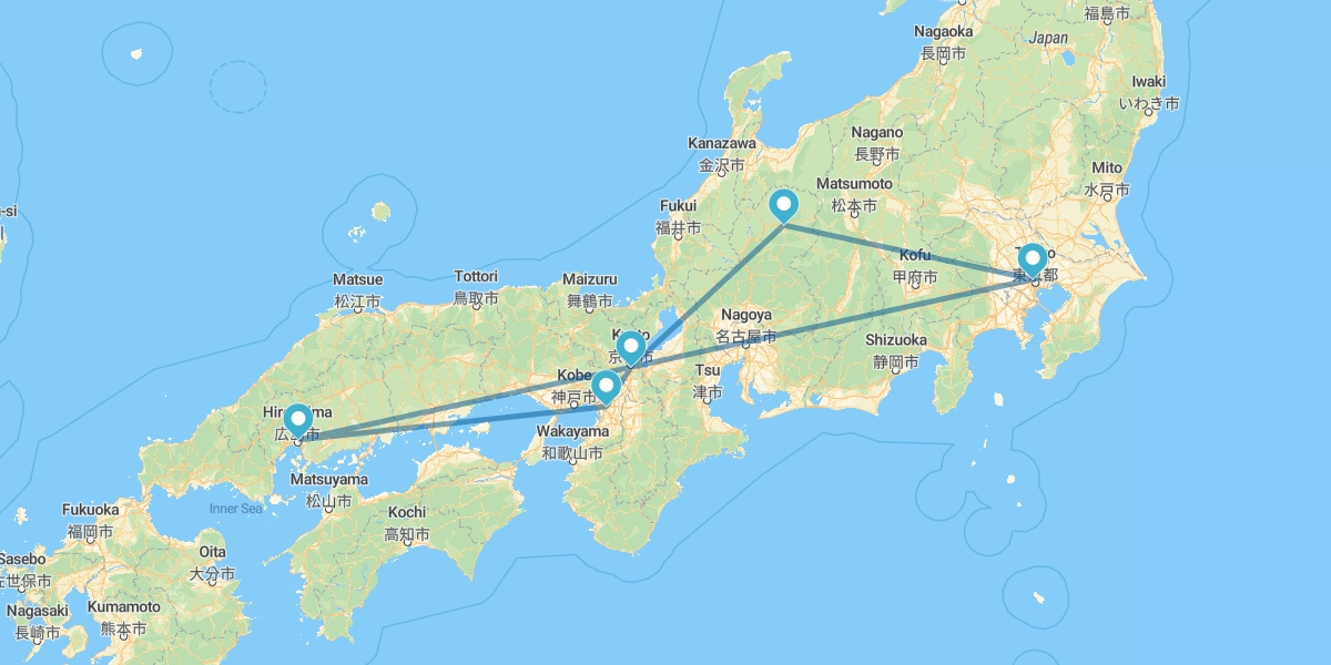 Tokio, Hiroshima, Osaka, Kioto y Takayama