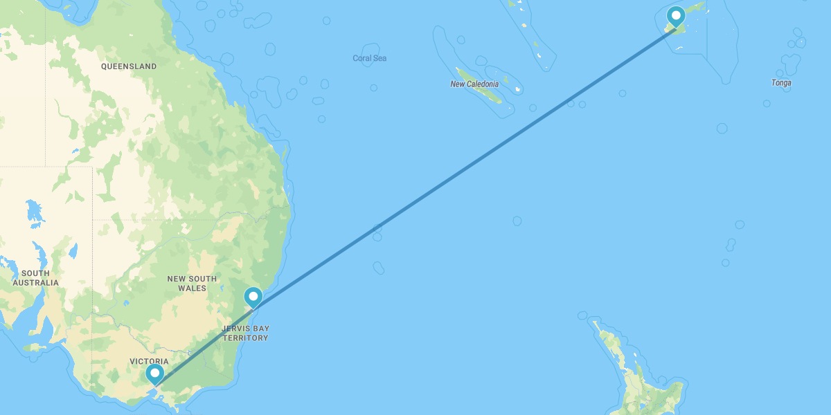 Melbourne y Sídney con Fiji