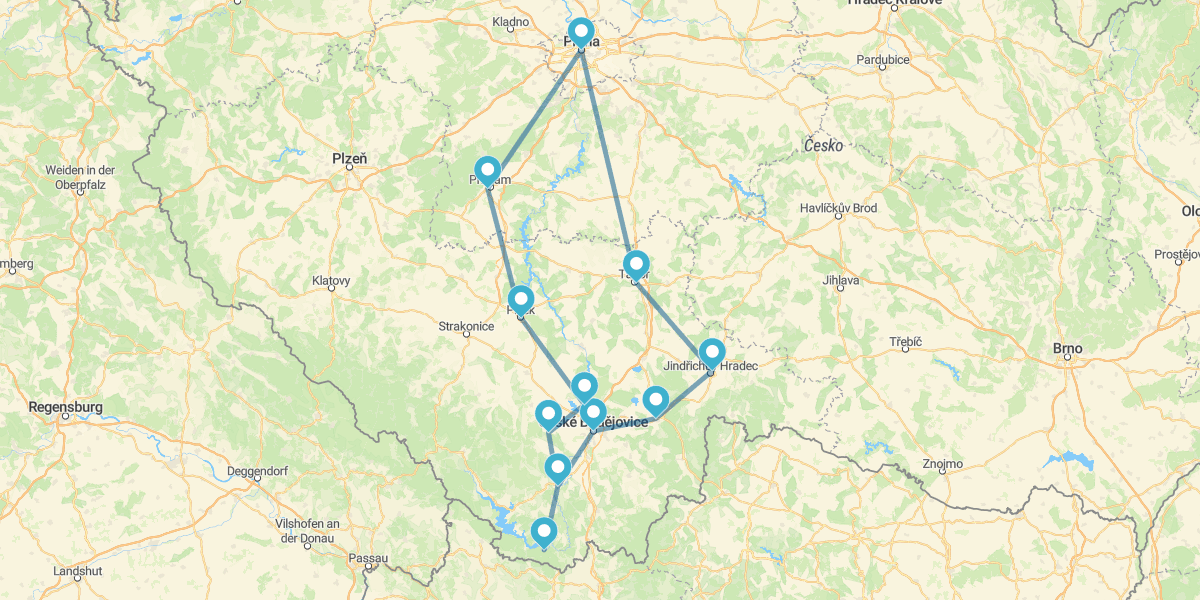 Ruta por Praga y Bohemia del Sur