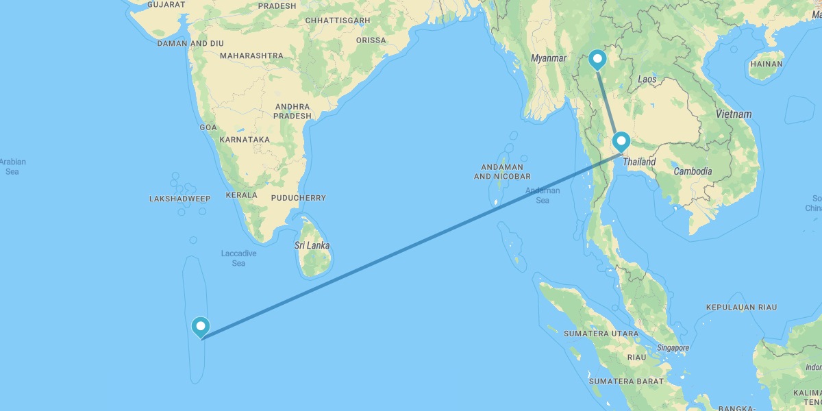 Chiang Mai, Bangkok y Maldivas