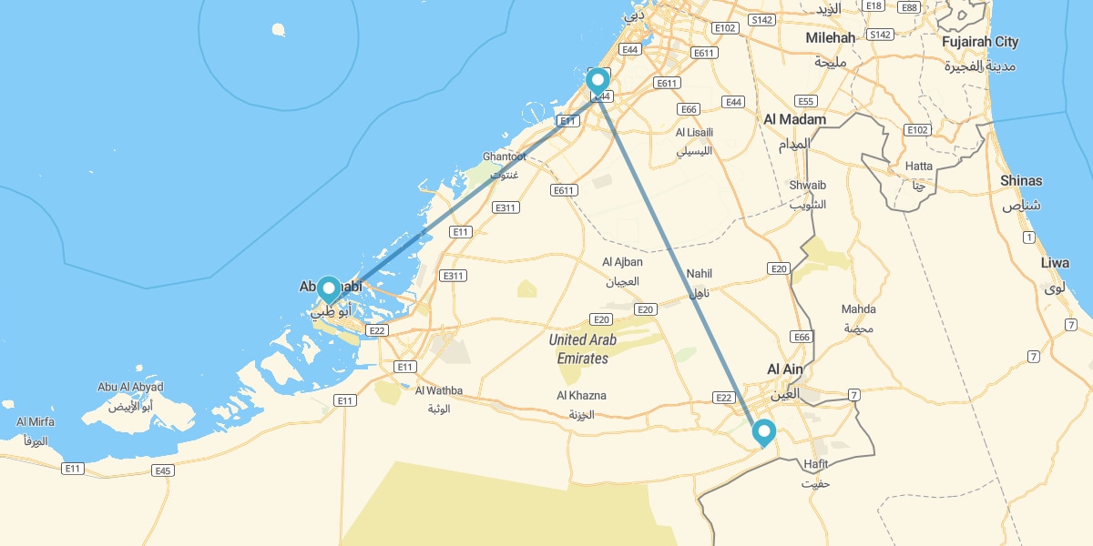 Dubái, Abu Dhabi y Al Ain