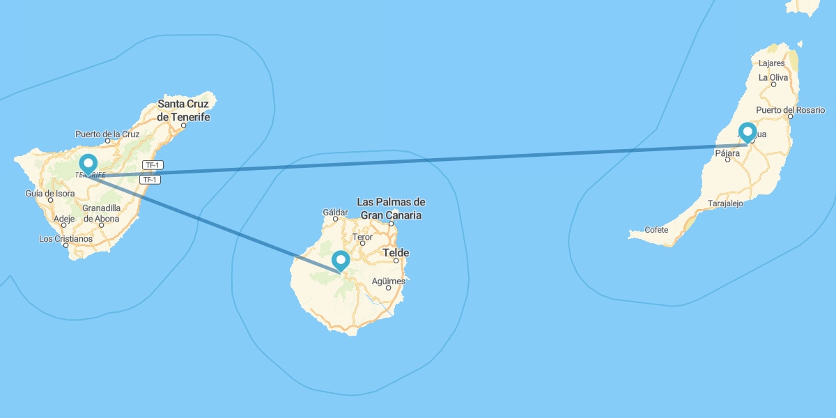 Gran Canaria, Tenerife y Fuerteventura