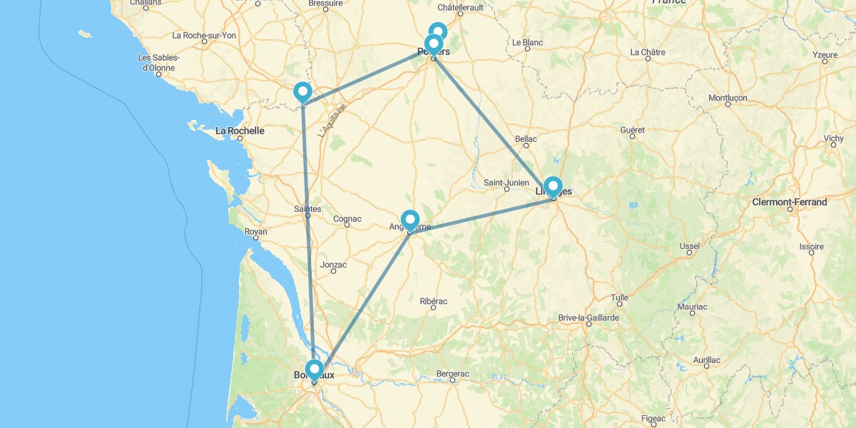 Ruta por Nouvelle-Aquitaine: Venecia Verde (Marisma de Poitou), Poitiers-Futuroscope, Limoges, Angoulême y Burdeos