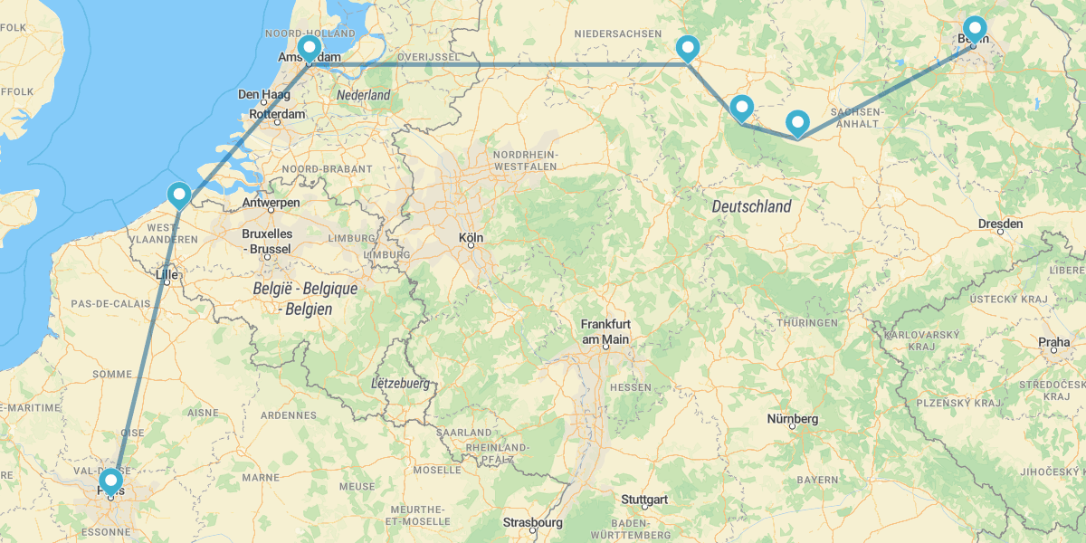 París, Países Bajos y Berlín