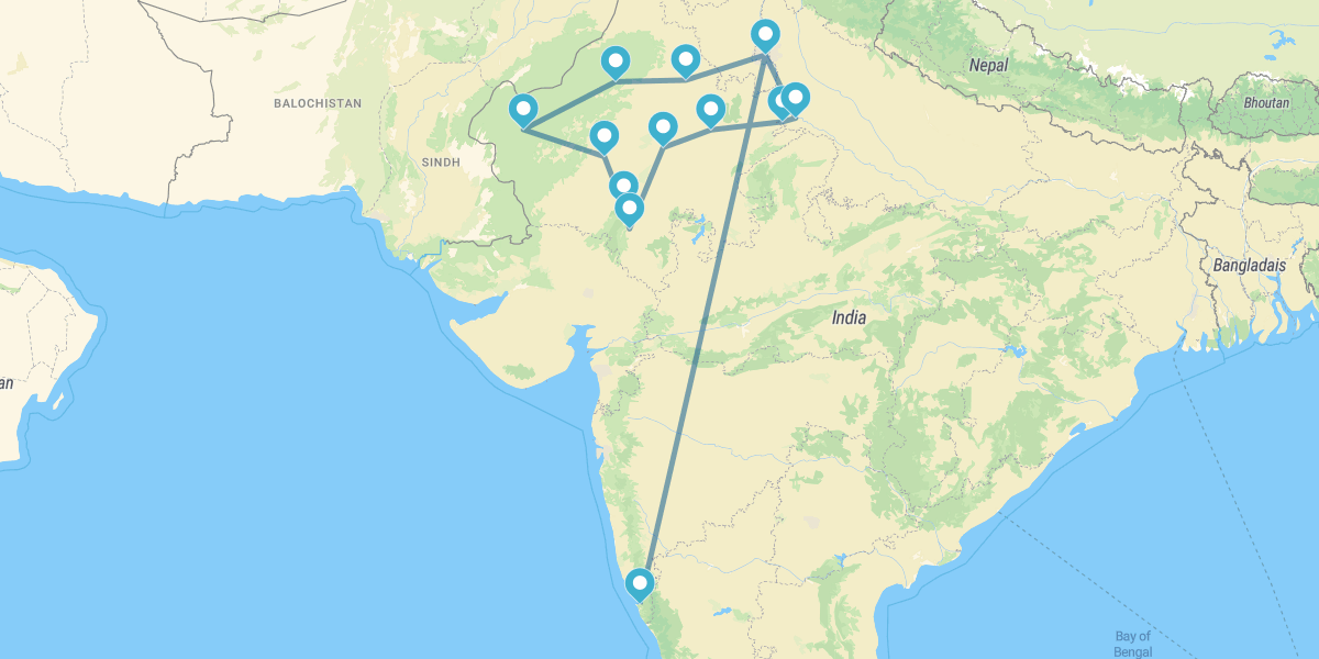 Gran Ruta del Rajastán y Goa