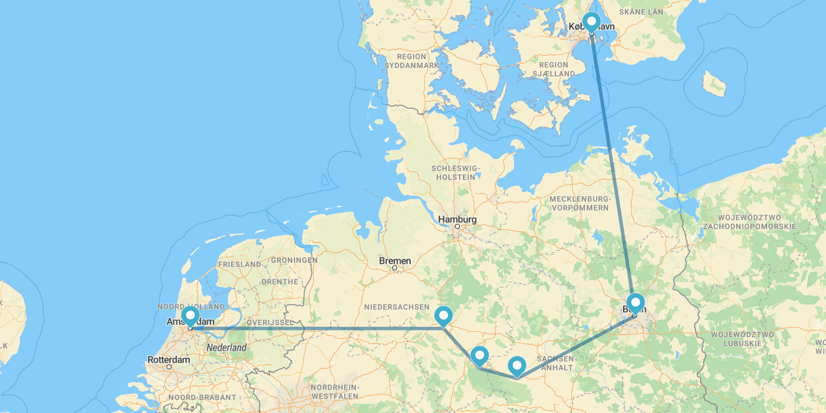 Ámsterdam, Berlín y Copenhague