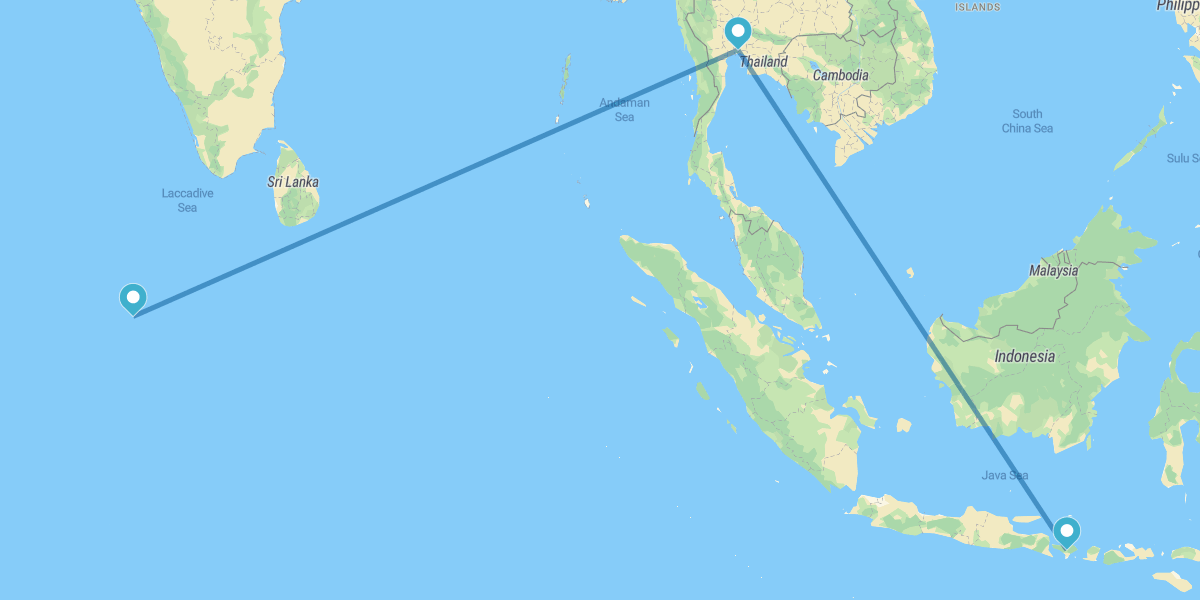 Bali, Bangkok y Maldivas