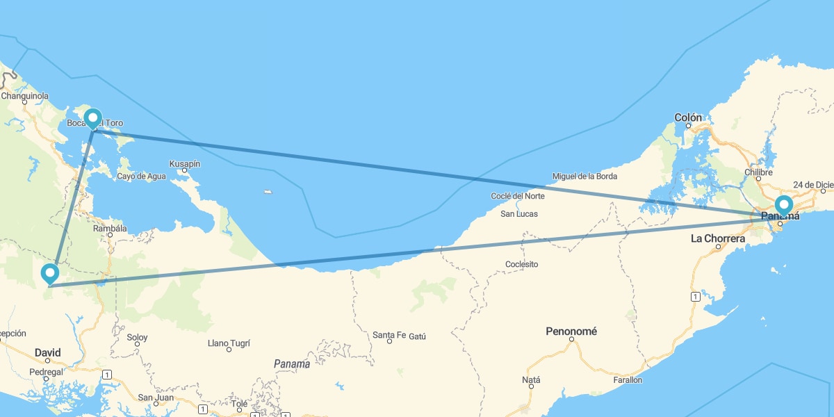 Panamá con Caribe Panameño y Volcán Barú