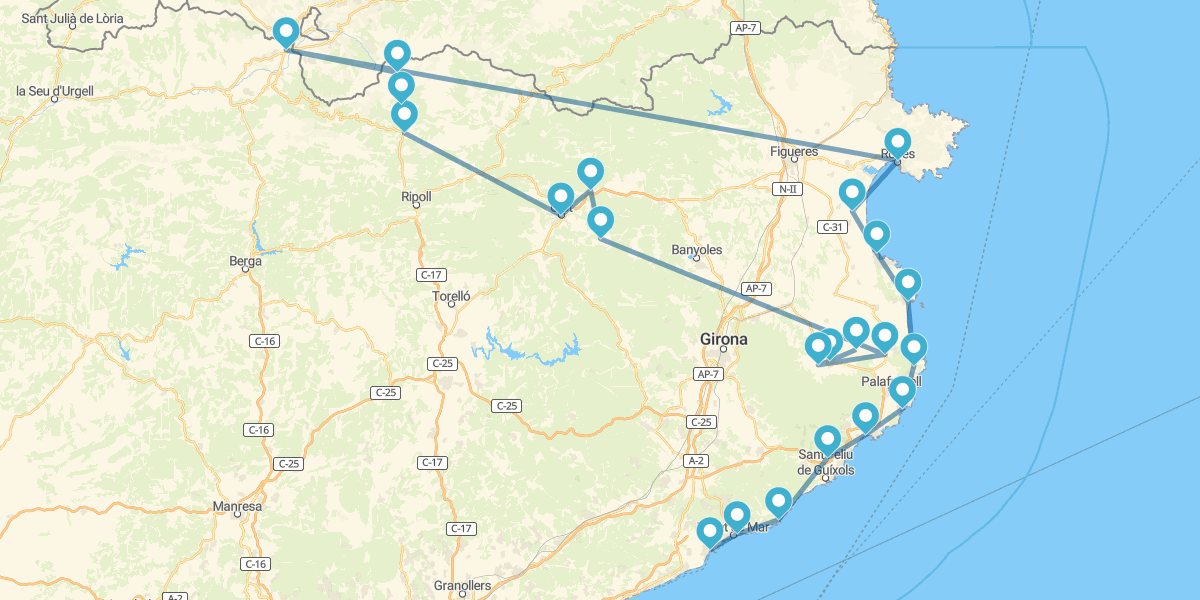 Ruta por lo mejor de Costa Brava y el Pirineo de Girona