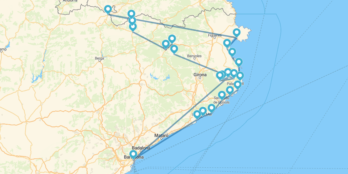 Ruta por lo mejor de Costa Brava y el Pirineo de Girona