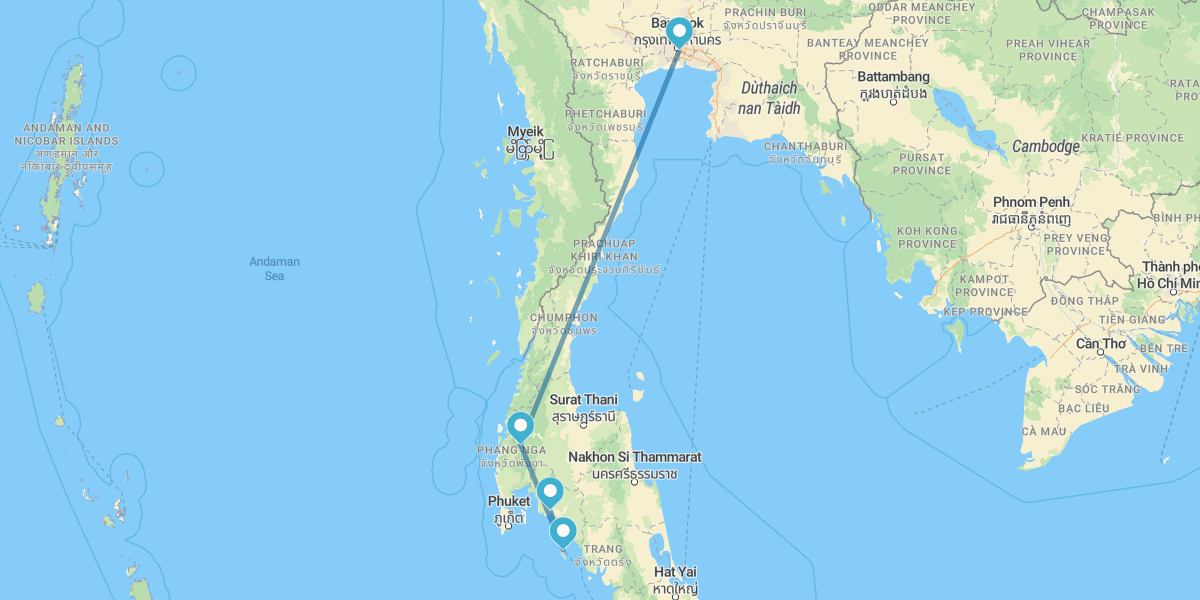 Bangkok, Khao Sok, Krabi y Koh Lanta