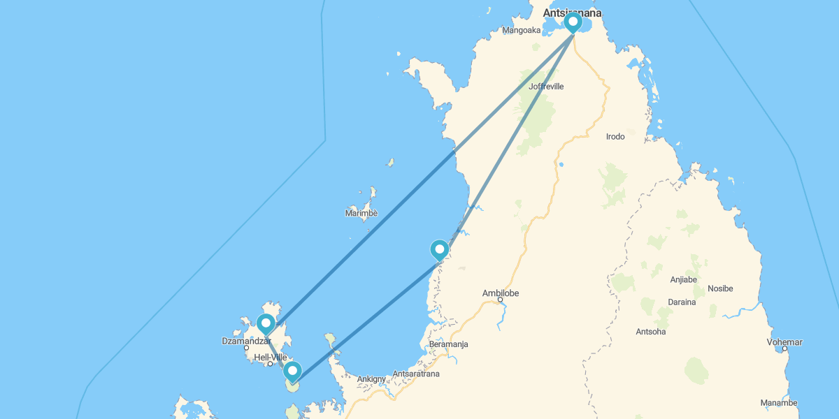 Norte de Madagascar con Nosy Be