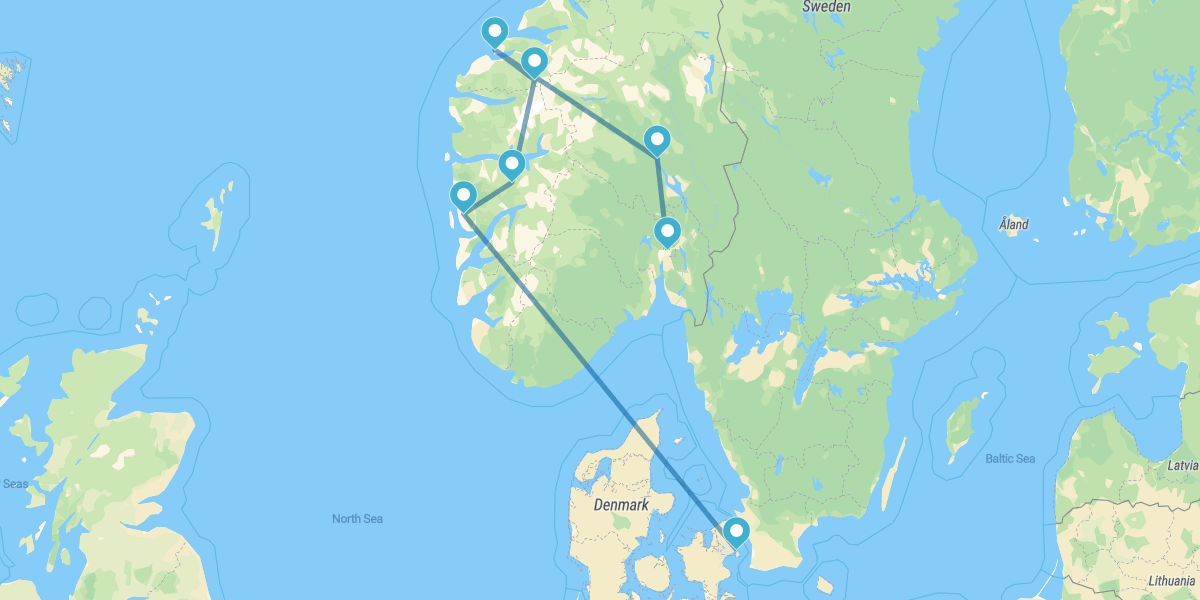 De Copenhague a Oslo