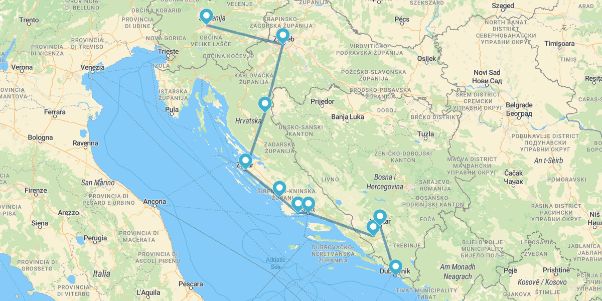 Ljubljana, Croacia y Bosnia y Herzegovina