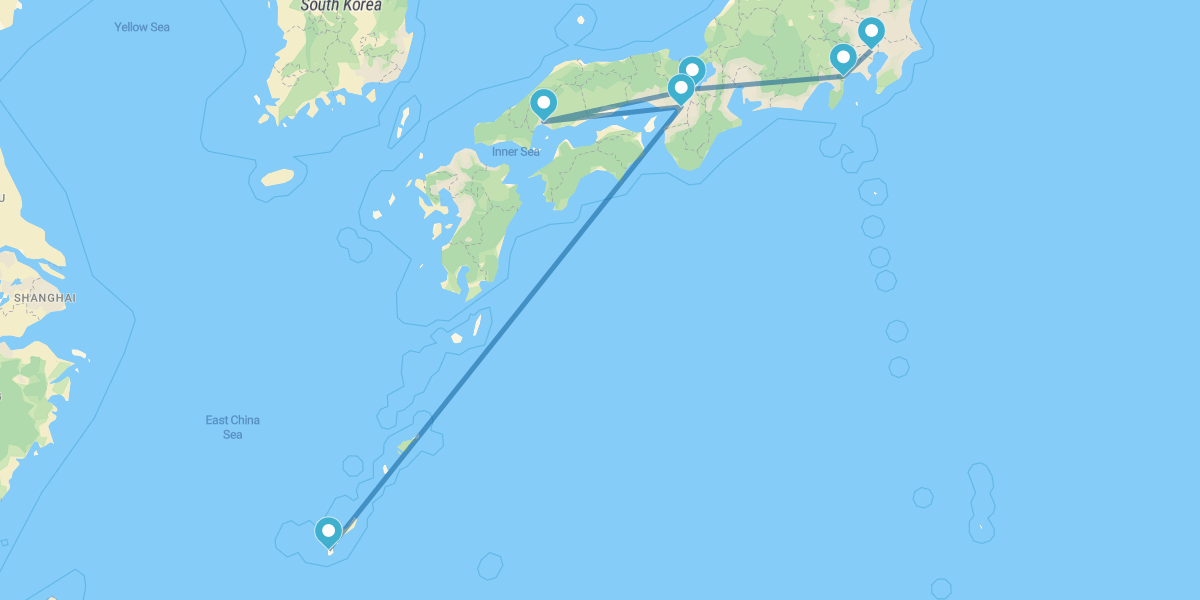 Tokio, Hakone, Kioto, Hiroshima, Osaka y Okinawa