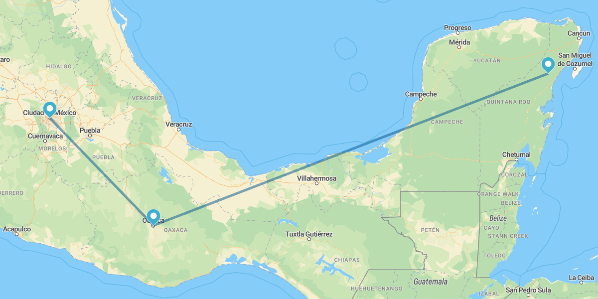 Ciudad de México, Oaxaca y Riviera Maya