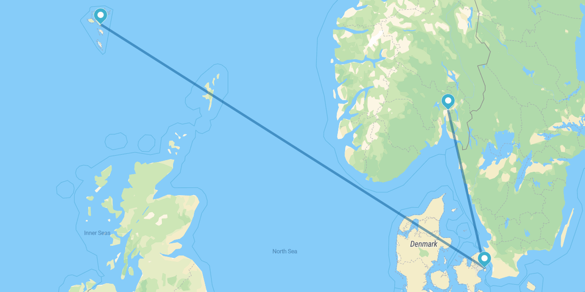 Oslo, Copenhague e Islas Feroe