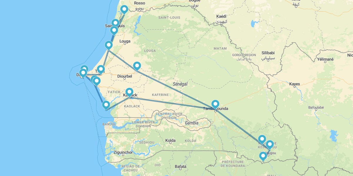 Dakar, Etnias, Dindefelo, Parques Nacionales y Playa