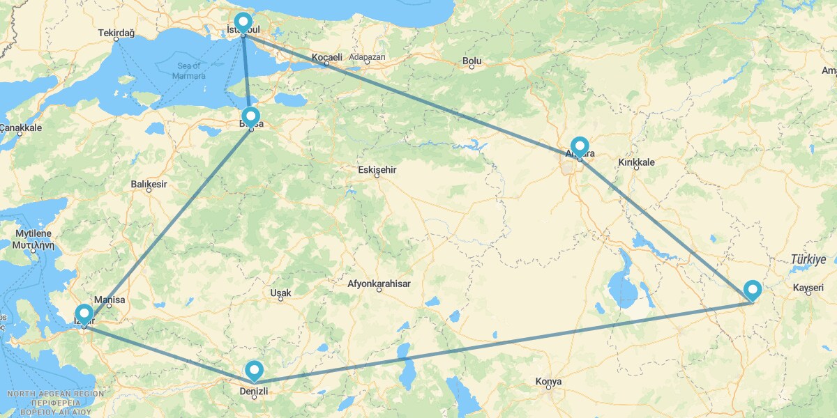 Estambul, Ankara, Capadocia, Pamukkale y Esmirna