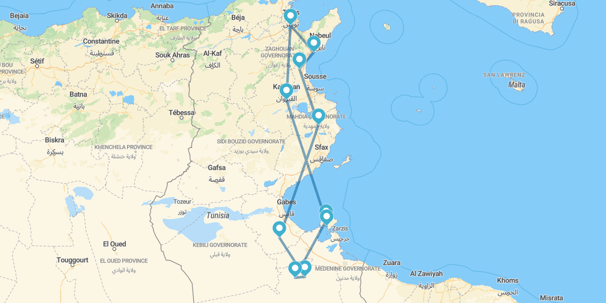 Hammamet, Matmata, Djerba y Túnez