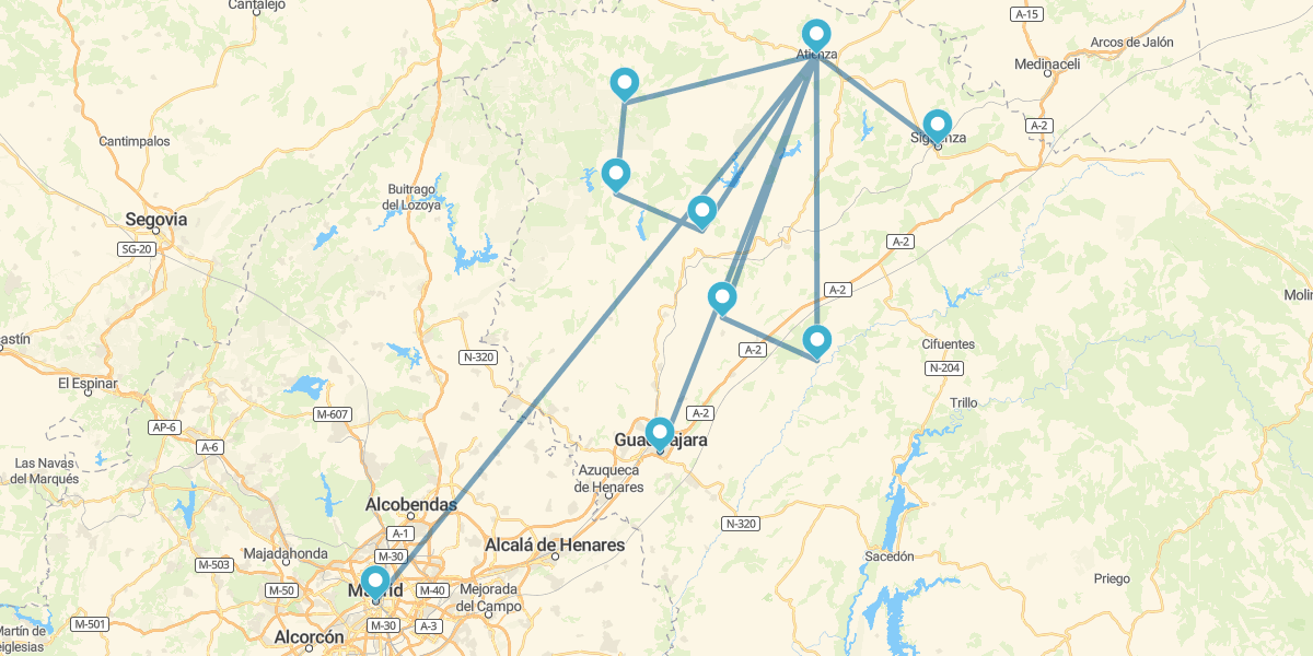 Ruta de los Pueblos Negros desde Madrid