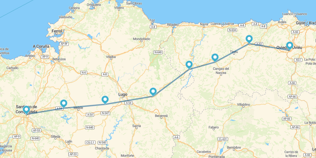 Camino de Santiago en bicicleta eléctrica: de Oviedo a Santiago