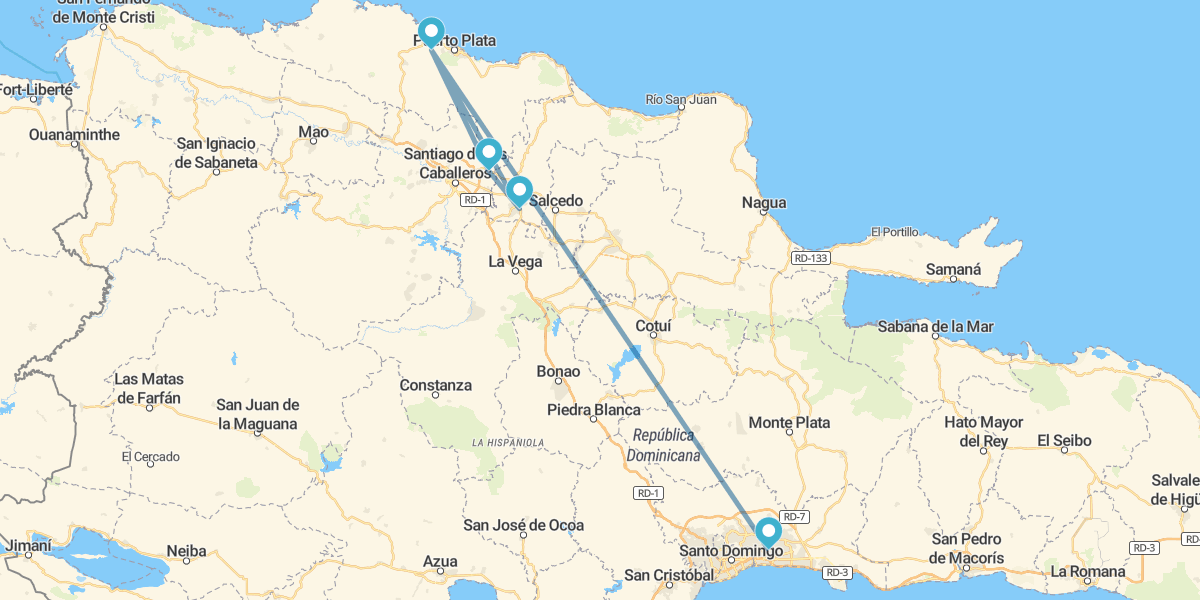 Santo Domingo y Puerto Plata con Moca y Tamboril