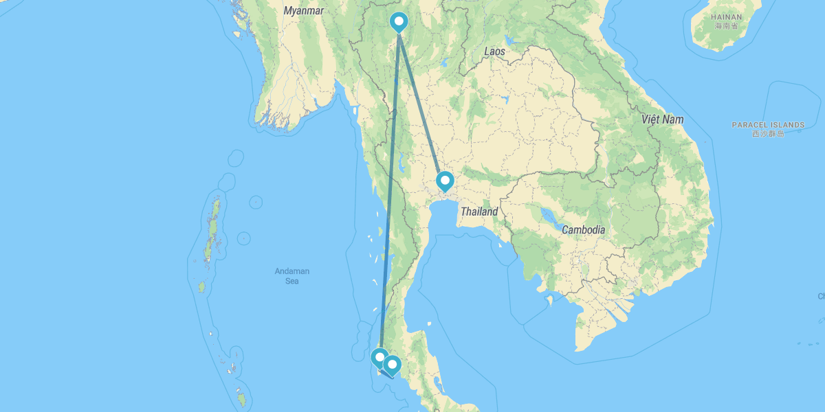 Bangkok, Chiang Mai, Phuket y Phi Phi