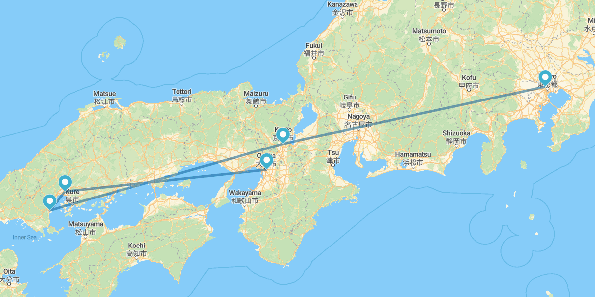 Osaka, Hiroshima, Miyajima, Kioto y Tokio