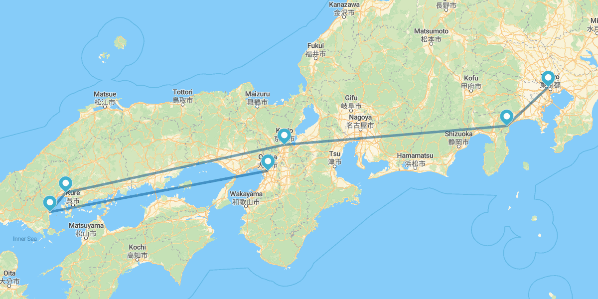 Tokio, Hakone, Kioto, Hiroshima, Miyajima y Osaka