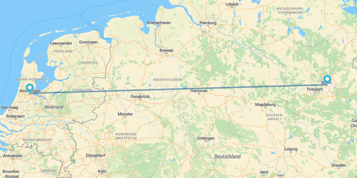 Ámsterdam y Berlín en tren