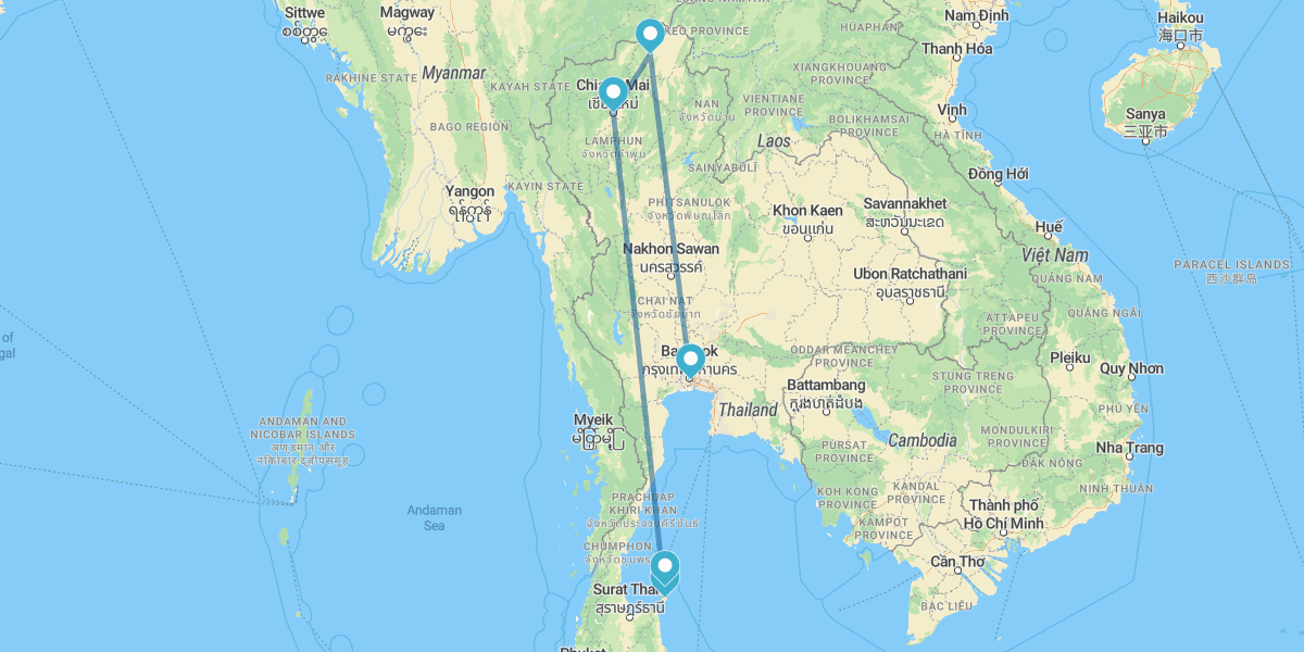 Bangkok, Norte de Tailandia, Koh Samui y Koh Phangan