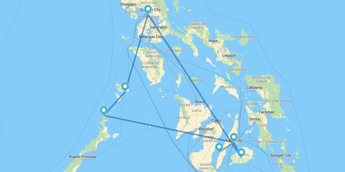 Manila, Corón, El Nido, Moalboal y Bohol