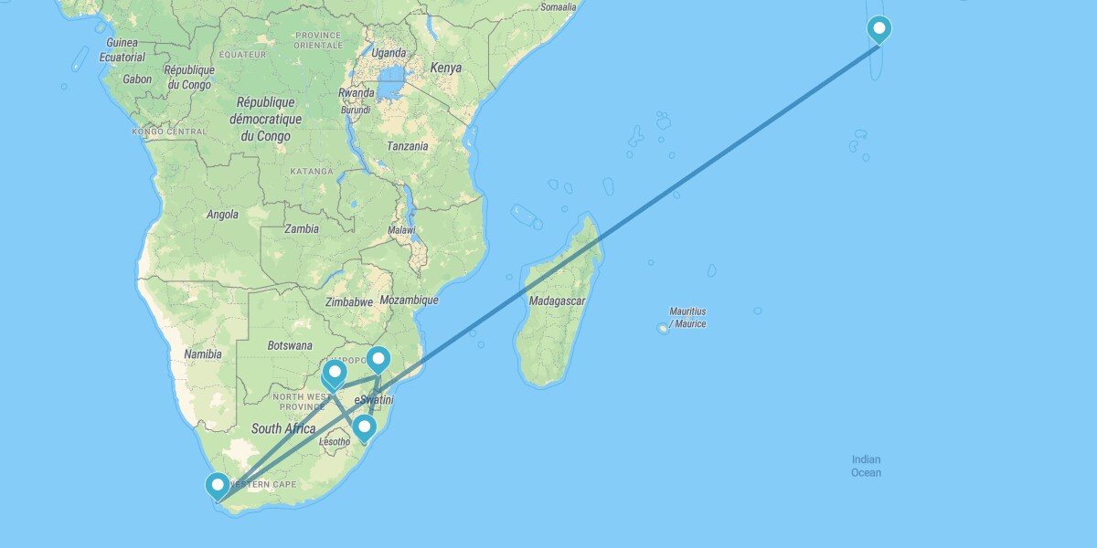 De Johannesburgo a Ciudad del Cabo y Maldivas