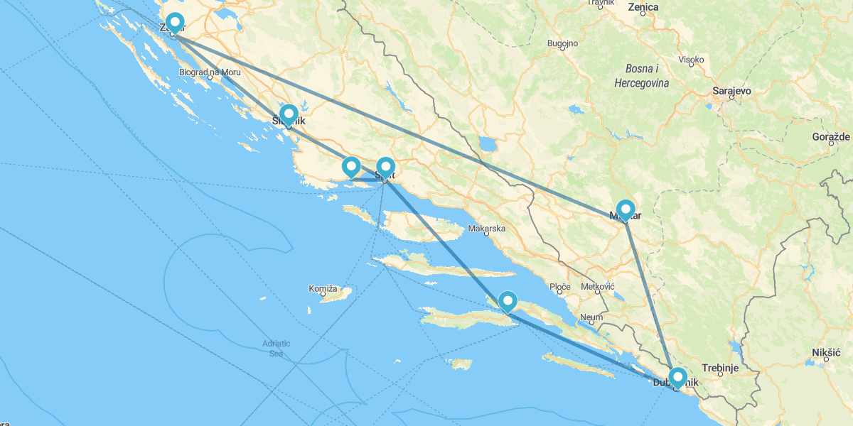 Salidas Especiales Croacia, lo mejor de la Costa Dálmata