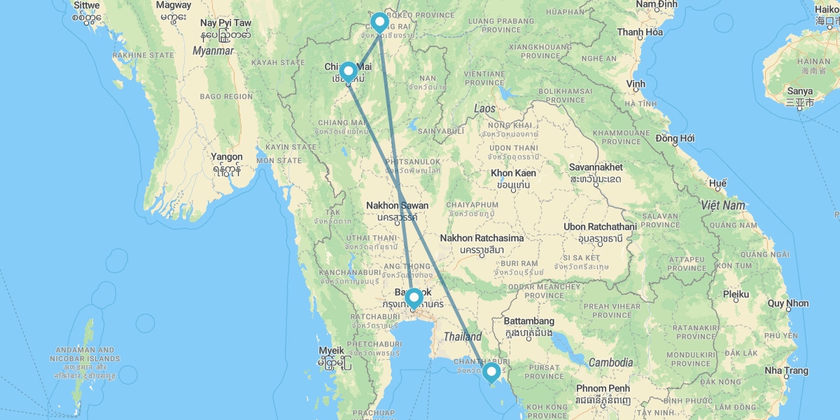 Bangkok, Chiang Rai, Chiang Mai y Koh Chang