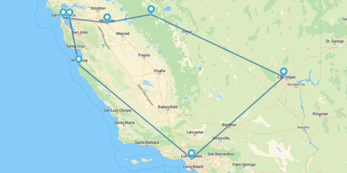 Los Ángeles, San Francisco y Las Vegas