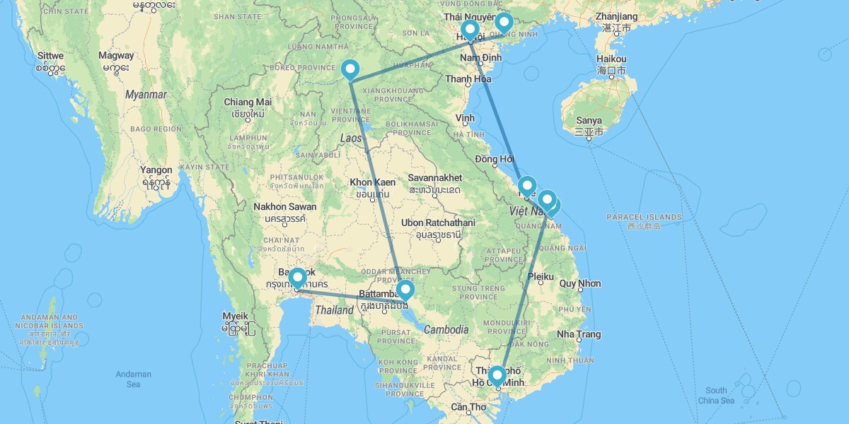 Bangkok, Siem Reap, Luang Prabang y Ruta Clásica de Vietnam