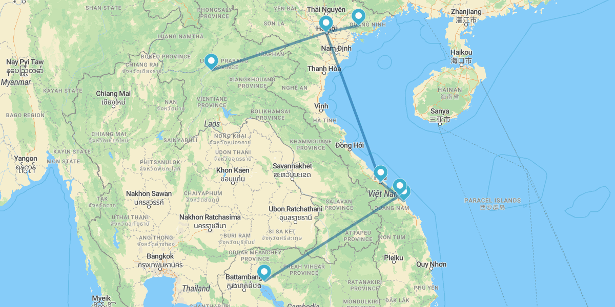 Luang Prabang, Ruta Clásica de Vietnam y Templos de Angkor