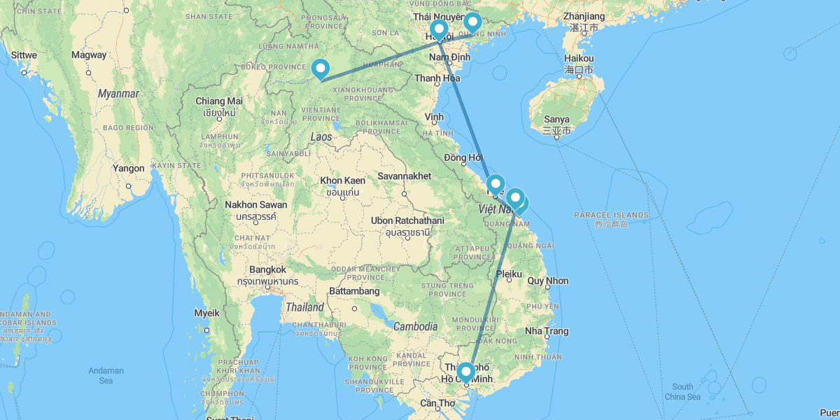 Luang Prabang y Ruta Clásica de Vietnam