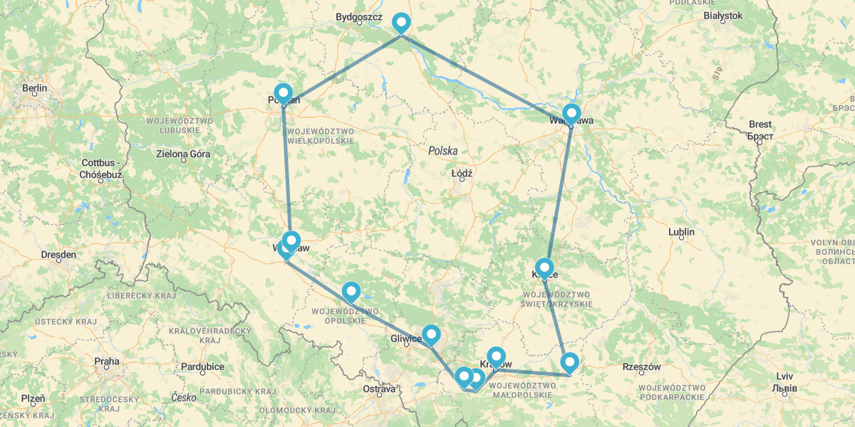 Varsovia, Cracovia, Poznan y Torun