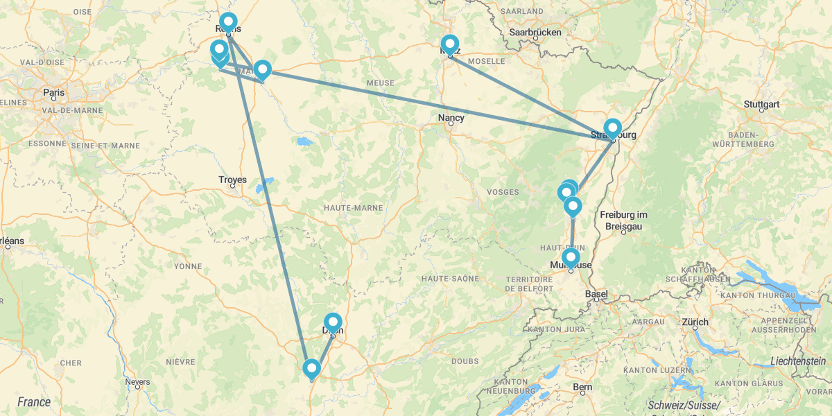 Bellezas de Francia, Borgoña, Champagne y Alsacia