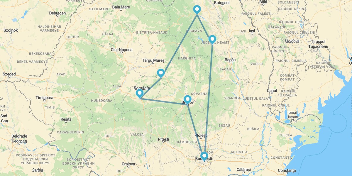 Transilvania, Cárpatos y Bucovina