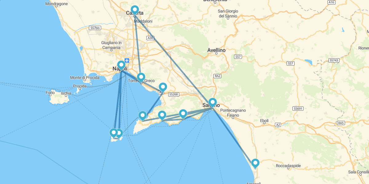 Salidas Especiales Nápoles y Costa Amalfitana, Joyas del Mediterráneo