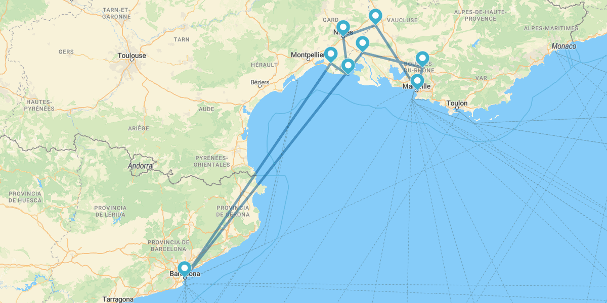 Sur de Francia desde La Camarga a Provenza, desde Barcelona